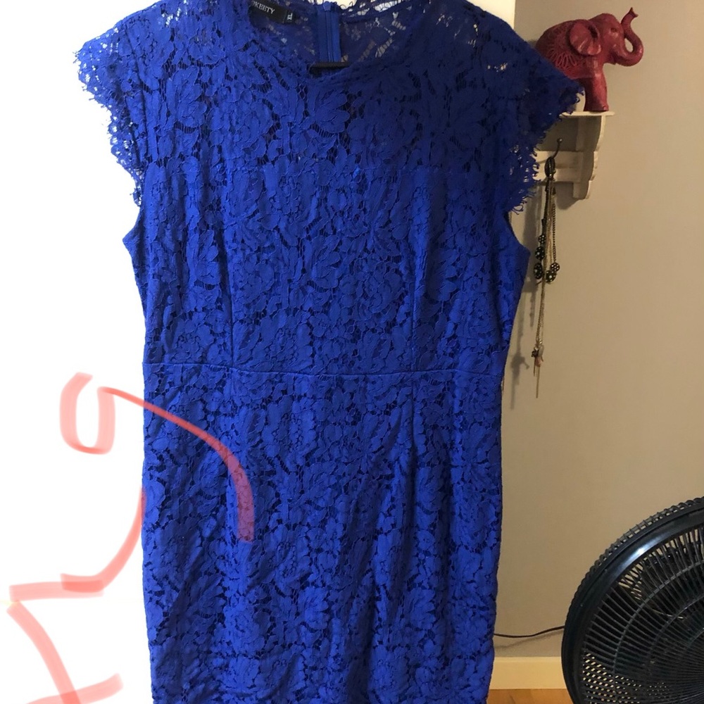Blue lace dress